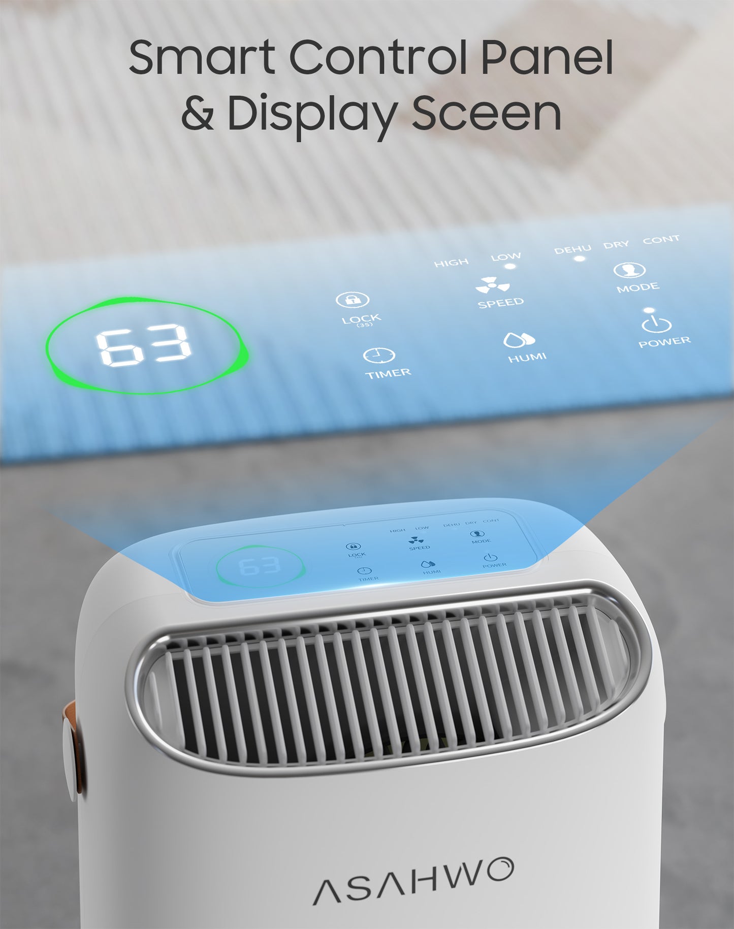 45 Pint Dehumidifier for 4500 Sq Ft - Basements, Homes, Bedrooms & Bathrooms - Intelligent Humidity Control, Drain Hose, 3 Modes, 24H Timer, Auto Defrost, Child Lock